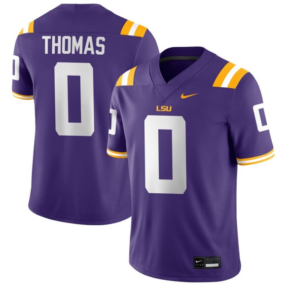 Mens Kids Youths Zavion Thomas Purple Stitched Jersey Vapor - Picture 1 of 1